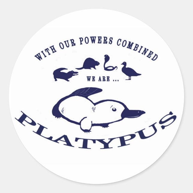 Rond Sticker Platypus (Devant)
