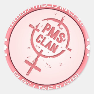Rond Sticker PMS - Logo rose 2