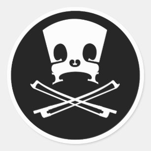 Rond Sticker Pont et Vaches