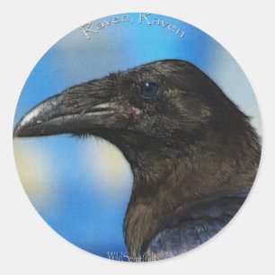 Rond Sticker PORtrait NOIR RAVEN