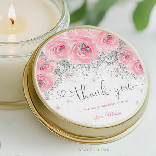 Rond Sticker pour Baby shower d'hiver