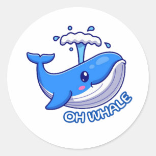 Rond Sticker pour baleine