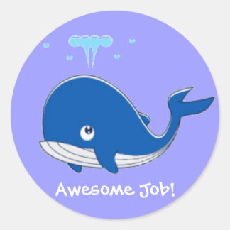 Rond Sticker pour baleine