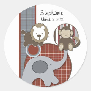 Rond Sticker pour bébé de la campagne