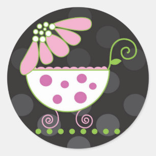 Rond Sticker pour bébé de transport de la marguerite In