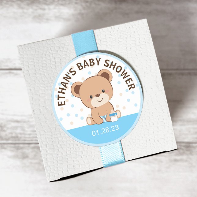 Rond Sticker pour bébé mignonne (bleu) (Créateur téléchargé)