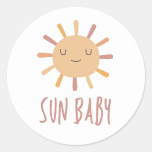 Rond Sticker pour bébé Sun