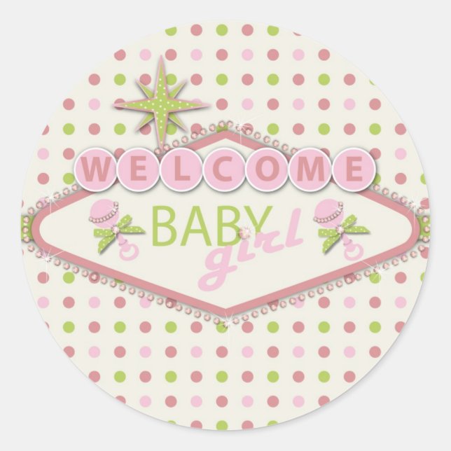 Rond Sticker pour bébé Vegas (Devant)