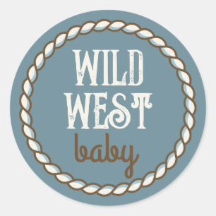 Rond Sticker pour bébé Wild West