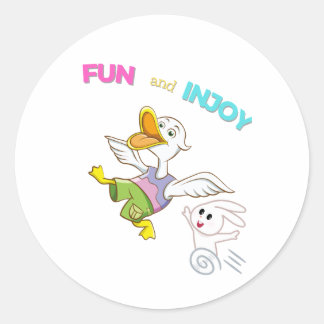 Rond Sticker pour canard et lapin mou