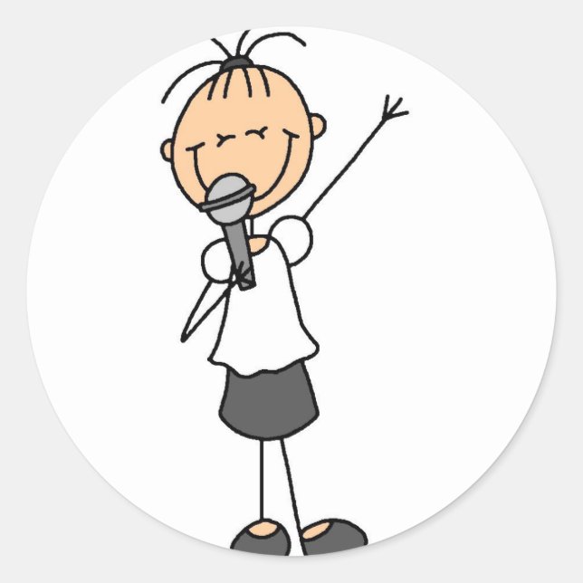 Rond Sticker pour chanteuse (Devant)