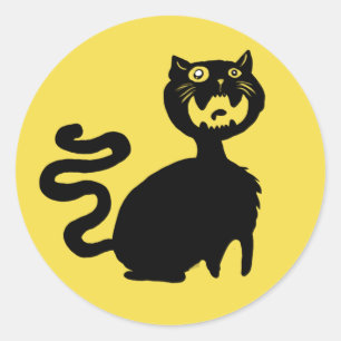 Rond Sticker pour chat affamé
