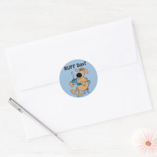 Rond Sticker pour chien de café, brillant, 1½ pouce (fe