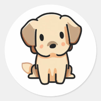Rond Sticker pour chien mignon
