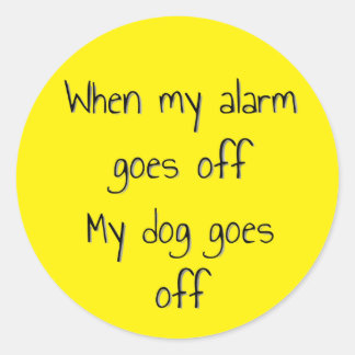 Rond Sticker pour chiens et alarmes