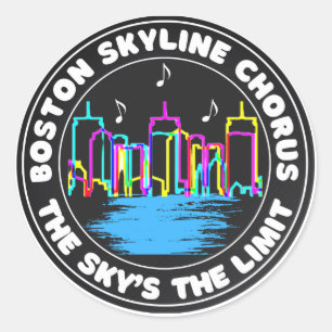 Rond Sticker pour choeur Skyline de Boston