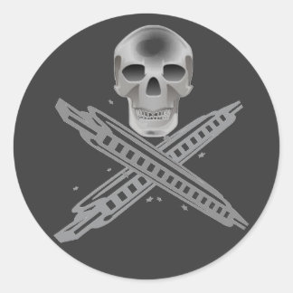 Rond Sticker pour crâne et os