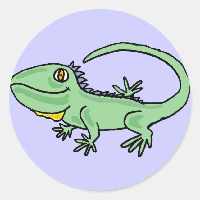 Rond Sticker pour dessin humoristique BC-Iguana (Devant)