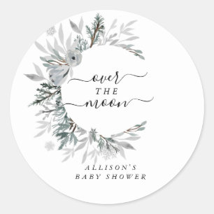 Rond Sticker pour douche bébé sur la lune