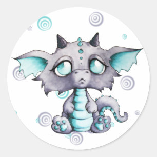 Rond Sticker pour dragon Bébé mignon