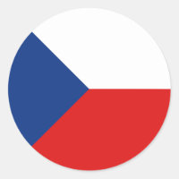 Sticker pour drapeau Czechia Fisheye