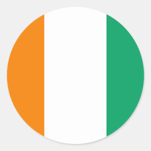 Rond Sticker pour drapeau de la Côte d'Ivoire