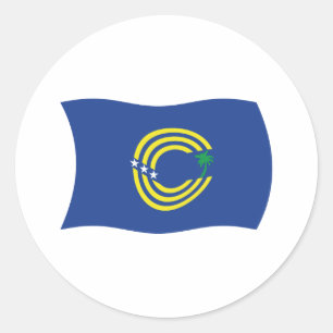 Rond Sticker pour drapeau des Tokélaou