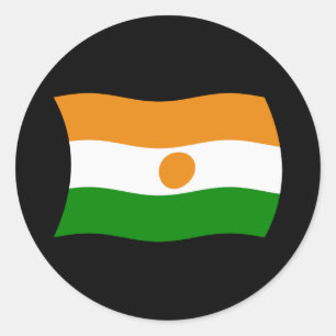 Rond Sticker pour drapeau du Niger