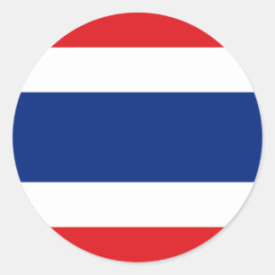 Rond Sticker pour drapeau thaïlandais