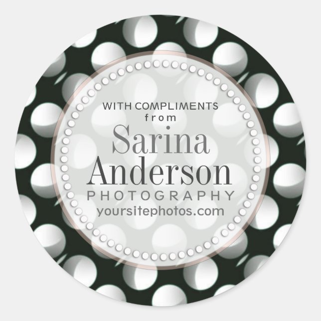 Rond Sticker pour entreprise Motif solaire Eclipse (Devant)