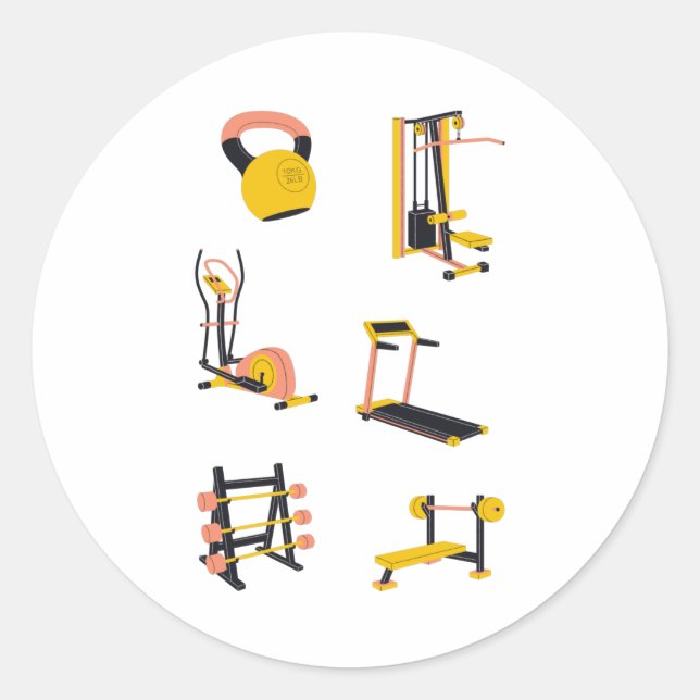 Rond Sticker pour équipement de gym (Devant)