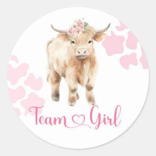 Rond Sticker pour fille de l'équipe de Heifer ou Bull C