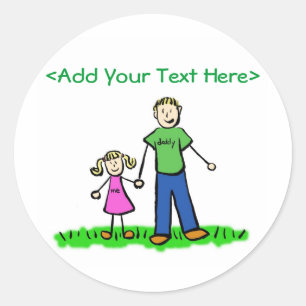 Rond Sticker pour fille de papa (blond)