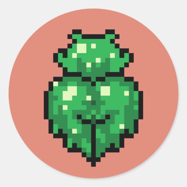 Rond Sticker pour fille mince verte (Devant)