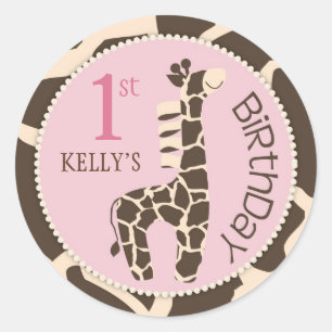 Rond Sticker pour filles Safari GIR 1