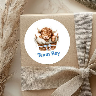 Rond Sticker pour garçon Preppy Bull ou Heifer Team