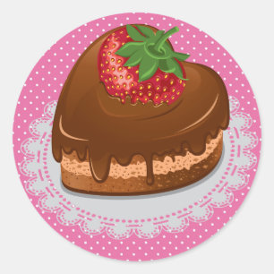 Rond Sticker pour gâteau cardiaque