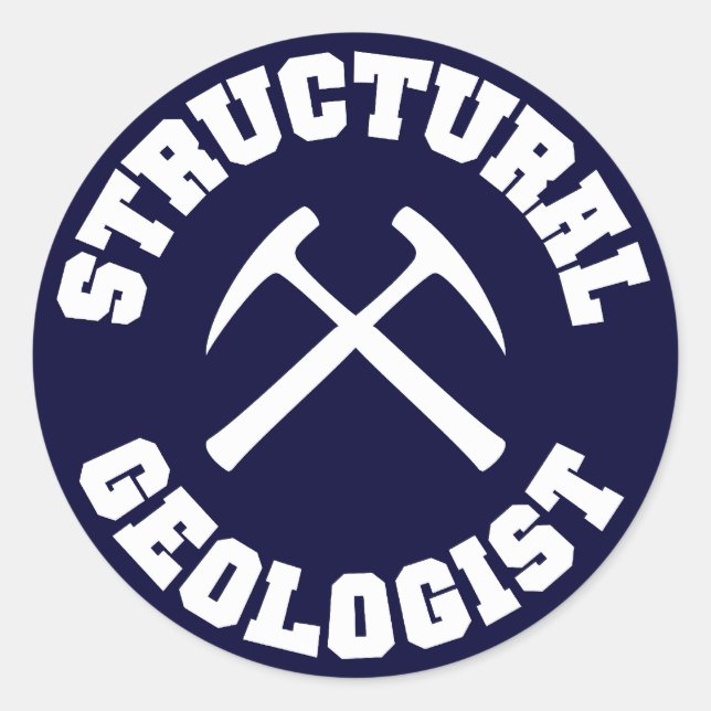 Rond Sticker pour géologue structurel (Devant)