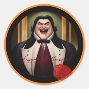 Rond Sticker pour Halloween Dracula