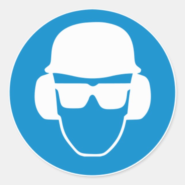 Rond Sticker pour homme de sécurité (Devant)