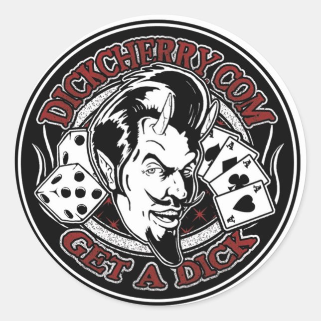 Rond Sticker pour homme diable (Devant)