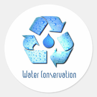 Rond Sticker pour la conservation de l'eau