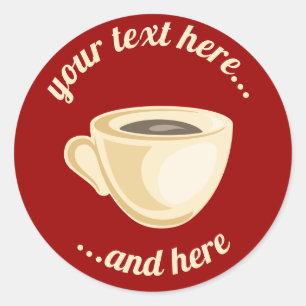 Rond Sticker pour la coupe de café