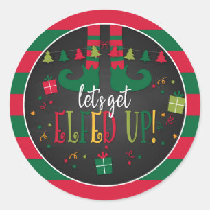 Rond Sticker pour la fête de Noël