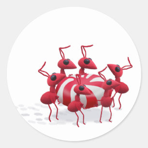 Rond Sticker pour la fourmi et le bonbon