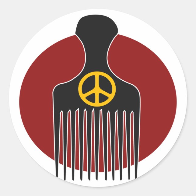 Rond Sticker pour la paix et le bonheur (Devant)