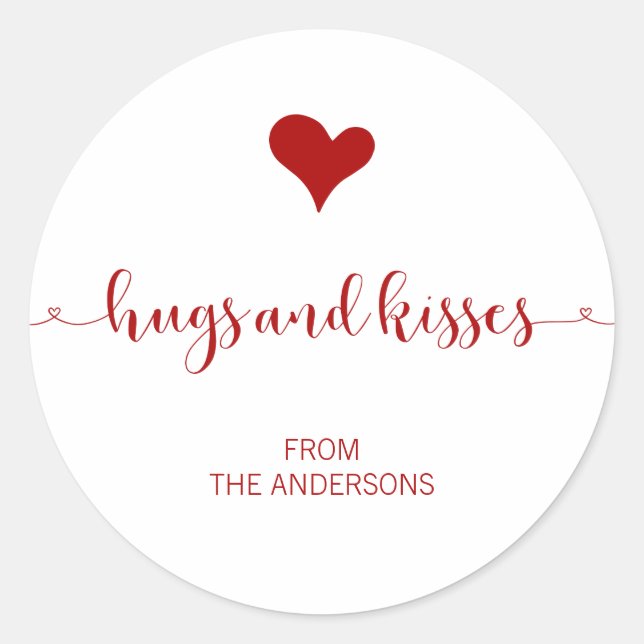 Rond Sticker pour la Saint-Valentin (Devant)