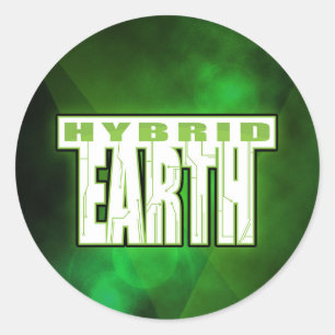 Rond Sticker pour la Terre hybride - Arrondi
