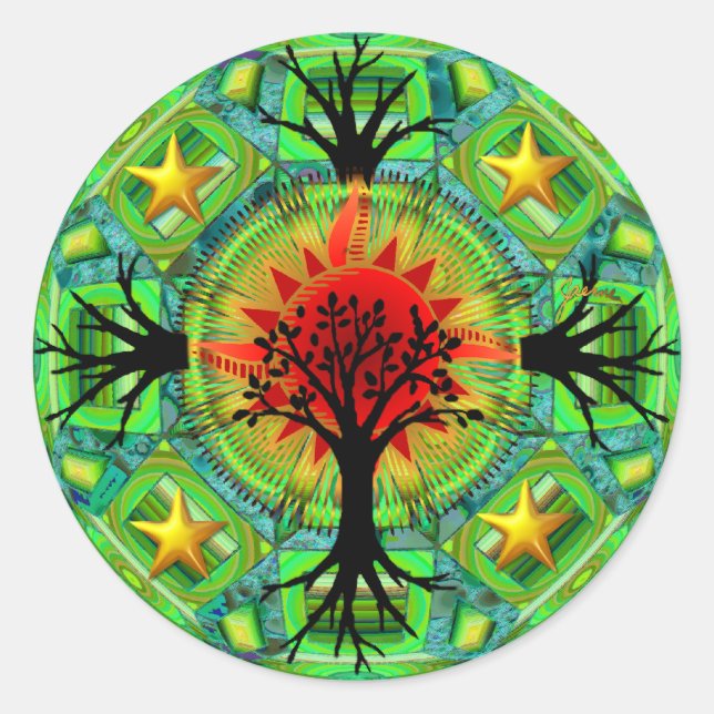 Rond Sticker pour la Terre mère (Devant)