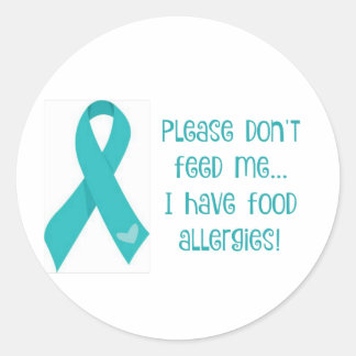 Rond Sticker pour l'allergie alimentaire "S'il vous pla
